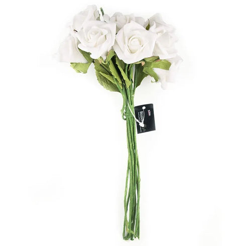 12 Heads Foam Rose Flowers Bunch (available in 8 colours)